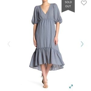 Puff sleeve midi dress